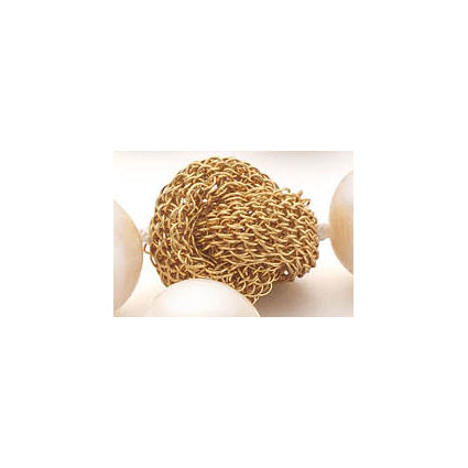 Perlen Kette mit Gold Knoten versteckter Verschluss