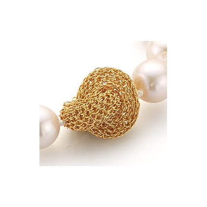 Perlen Kette mit Knoten Haken Verschluss
