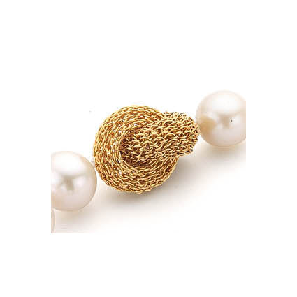 Perlen Kette mit Knoten Haken Verschluss