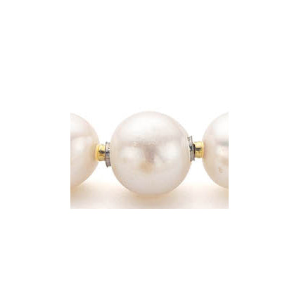 Perlen Kette mit Gold Knoten versteckter Verschluss