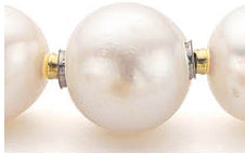 Perlen Kette mit Gold Knoten versteckter Verschluss