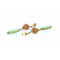 Knoten Ohrringe in 14K Gold filled und Silber vergoldet mit gefasste Peridot Edelsteine