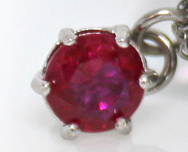Knot earrings Rubies pearl