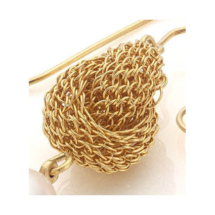 Perlen Ohrringe mit Knoten