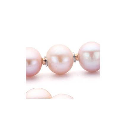 Rosé Perlen Kette mit Knoten