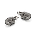 Link Twist Ohrringe in Weiß Gold mit Schwarze Diamanten