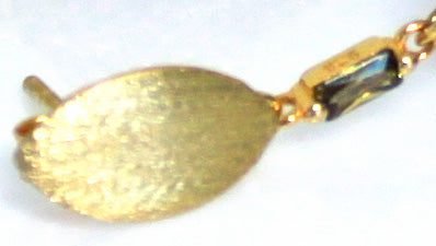 Knoten Ohrringe in 14K Gold filled und Silber vergoldet mit gefasste Peridot Edelsteine